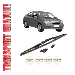 Stergator lamela spate CHEVROLET AVEO / KALOS Hatchback (T250, T255) din 2007 - 2012, pentru luneta auto, Valeo Silencio, din cauciuc siliconat rezistent, 4 Stickere Auto CHEVROLET