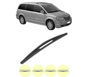 Stergator lamela spate CHRYSLER GRAND VOYAGER / VOYAGER V (RT) din 2007, pentru luneta auto, Valeo Silencio, din cauciuc siliconat rezistent, 4 Stickere Auto CHRYSLER v20386