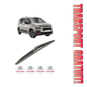 Stergator lamela spate CITROEN BERLINGO (ER_, EC_) din 2018, pentru luneta auto, Bosch Twin, din cauciuc siliconat rezistent, 4 Stickere Auto CITROEN