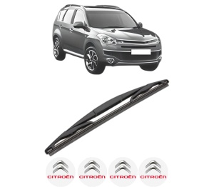 Stergator lamela spate CITROEN C-CROSSER ENTERPRISE (VU_, VV_) din 2009, pentru luneta auto, Valeo Silencio, din cauciuc siliconat rezistent, 4 Stickere Auto CITROEN v18886