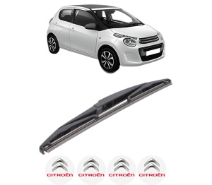 Stergator lamela spate CITROEN C1 II (PA_, PS_) din 2014 - 2021, pentru luneta auto, Bosch Twin, din cauciuc siliconat rezistent, 4 Stickere Auto CITROEN v24151