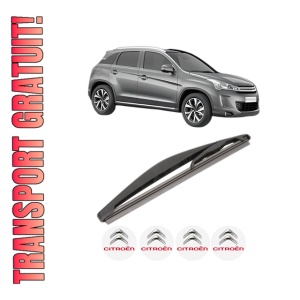 Stergator lamela spate CITROEN C4 AIRCROSS din 2012, pentru luneta auto, Valeo Silencio, din cauciuc siliconat rezistent, 4 Stickere Auto CITROEN