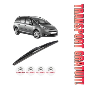 Stergator lamela spate CITROEN C4 GRAND PICASSO I (UA_) din 2006 - 2013, pentru luneta auto, Bosch Twin, din cauciuc siliconat rezistent, 4 Stickere Auto CITROEN