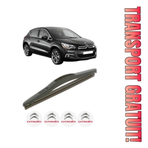 Stergator lamela spate CITROEN DS4 (NX_) din 2011 - 2015, pentru luneta auto, Bosch Twin, din cauciuc siliconat rezistent, 4 Stickere Auto CITROEN