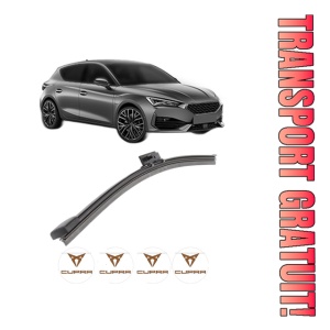 Stergator lamela spate CUPRA LEON (KL1, KU1, KUG) din 2020, pentru luneta auto, Bosch Aerotwin, din cauciuc siliconat rezistent, 4 Stickere Auto CUPRA