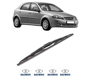 Stergator lamela spate DAEWOO LACETTI Hatchback (KLAN) din 2004, pentru luneta auto, Bosch Twin, din cauciuc siliconat rezistent, 4 Stickere Auto DAEWOO v32796