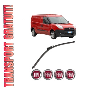 Stergator lamela spate FIAT DOBLO Cargo (263_) din 2010 - 2023, pentru luneta auto, Valeo Silencio Xtrm, din cauciuc siliconat rezistent, 4 Stickere Auto FIAT