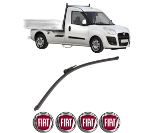 Stergator lamela spate FIAT DOBLO Platform/Chassis (263_) din 2010 - 2023, pentru luneta auto, Valeo Silencio Xtrm, din cauciuc siliconat rezistent, 4 Stickere Auto FIAT v16786