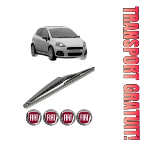 Stergator lamela spate FIAT GRANDE PUNTO Van (199_) din 2006 - 2013, pentru luneta auto, Bosch Twin, din cauciuc siliconat rezistent, 4 Stickere Auto FIAT