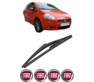 Stergator lamela spate FIAT PUNTO (199_) din 2005 - 2015, pentru luneta auto, Valeo Silencio, din cauciuc siliconat rezistent, 4 Stickere Auto FIAT v20026