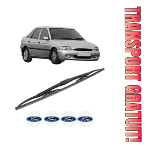 Stergator lamela spate FORD ESCORT CLASSIC (AAL, ABL) din 1998 - 2000, pentru luneta auto, Bosch Twin, din cauciuc siliconat rezistent, 4 Stickere Auto FORD