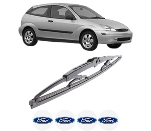 Stergator lamela spate FORD FOCUS I (DAW, DBW) din 1998 - 2007, pentru luneta auto, Bosch Twin, din cauciuc siliconat rezistent, 4 Stickere Auto FORD v33636