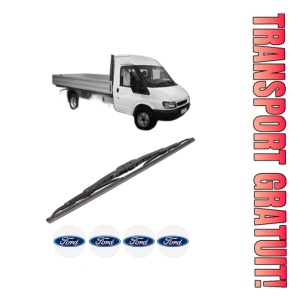 Stergator lamela spate FORD TRANSIT Platform/Chassis (FM_ _, FN_ _) din 2000 - 2006, pentru luneta auto, Bosch Twin, din cauciuc siliconat rezistent, 4 Stickere Auto FORD