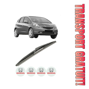 Stergator lamela spate HONDA JAZZ III (GE_, GG_, GP_, ZA_) din 2008 - 2014, pentru luneta auto, Bosch Twin, din cauciuc siliconat rezistent, 4 Stickere Auto HONDA