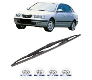Stergator lamela spate HYUNDAI ELANTRA III (XD) din 2000 - 2006, pentru luneta auto, Bosch Twin, din cauciuc siliconat rezistent, 4 Stickere Auto HYUNDAI v29791