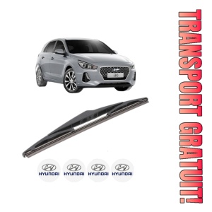 Stergator lamela spate HYUNDAI i30 Hatchback Van (PDE) din 2016 - 2020, pentru luneta auto, Bosch Twin, din cauciuc siliconat rezistent, 4 Stickere Auto HYUNDAI