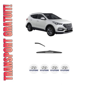 Stergator lamela spate HYUNDAI SANTA FE IV SUV Van (TM) din 2018 - 2020, pentru luneta auto, Valeo Silencio, din cauciuc siliconat rezistent, 4 Stickere Auto HYUNDAI
