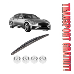 Stergator lamela spate INFINITI Q70 (Y51) din 2013, pentru luneta auto, Bosch Twin, din cauciuc siliconat rezistent, 4 Stickere Auto INFINITI