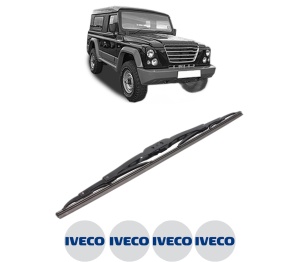 Stergator lamela spate IVECO MASSIF Single Cab din 2008 - 2011, pentru luneta auto, Bosch Twin, din cauciuc siliconat rezistent, 4 Stickere Auto IVECO v32556