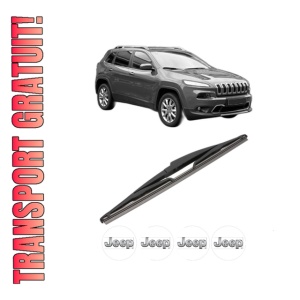 Stergator lamela spate JEEP CHEROKEE (KL) din 2013 - 2018, pentru luneta auto, Valeo Silencio, din cauciuc siliconat rezistent, 4 Stickere Auto JEEP