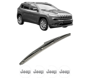 Stergator lamela spate JEEP CHEROKEE (KL) din 2013 - 2018, pentru luneta auto, Bosch Twin, din cauciuc siliconat rezistent, 4 Stickere Auto JEEP v24941