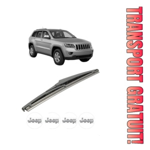Stergator lamela spate JEEP GRAND CHEROKEE IV (WK, WK2) din 2010, pentru luneta auto, Bosch Twin, din cauciuc siliconat rezistent, 4 Stickere Auto JEEP