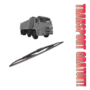 Stergator lamela spate KAMAZ 65201 din 2006, pentru luneta auto, Bosch Twin, din cauciuc siliconat rezistent, 4 Stickere Auto KAMAZ