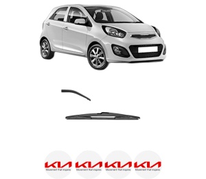 Stergator lamela spate KIA PICANTO II (TA) din 2011 - 2017, pentru luneta auto, Valeo Silencio, din cauciuc siliconat rezistent, 4 Stickere Auto KIA v16126
