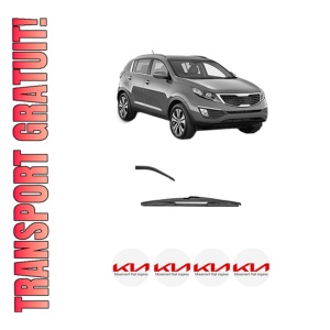 Stergator lamela spate KIA SPORTAGE III (SL) din 2010 - 2016, pentru luneta auto, Valeo Silencio, din cauciuc siliconat rezistent, 4 Stickere Auto KIA
