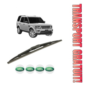 Stergator lamela spate LAND ROVER DISCOVERY IV VAN (L319) din 2011 - 2017, pentru luneta auto, Bosch Twin, din cauciuc siliconat rezistent, 4 Stickere Auto LAND ROVER