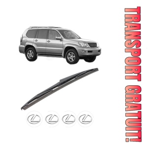 Stergator lamela spate LEXUS GX (_J12_) din 2001 - 2009, pentru luneta auto, Bosch Twin, din cauciuc siliconat rezistent, 4 Stickere Auto LEXUS