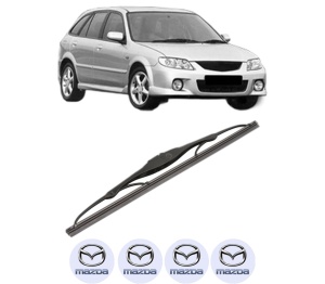 Stergator lamela spate MAZDA 323 F VI Hatchback (BJ) din 1998 - 2004, pentru luneta auto, Valeo Silencio, din cauciuc siliconat rezistent, 4 Stickere Auto MAZDA v19306