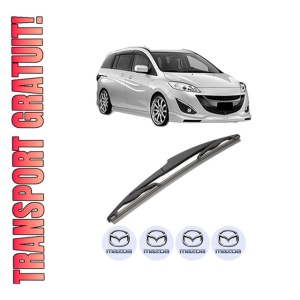 Stergator lamela spate MAZDA 5 (CW) din 2010, pentru luneta auto, Valeo Silencio, din cauciuc siliconat rezistent, 4 Stickere Auto MAZDA