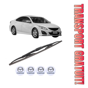 Stergator lamela spate MAZDA 6 Hatchback (GH) din 2007 - 2013, pentru luneta auto, Bosch Twin, din cauciuc siliconat rezistent, 4 Stickere Auto MAZDA