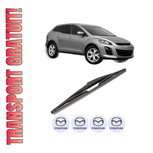Stergator lamela spate MAZDA CX-7 (ER) din 2006 - 2014, pentru luneta auto, Valeo Silencio, din cauciuc siliconat rezistent, 4 Stickere Auto MAZDA