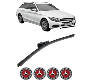 Stergator lamela spate MERCEDES-BENZ C-CLASS T-Model (S205) din 2014 - 2021, pentru luneta auto, Bosch Aerotwin, din cauciuc siliconat rezistent, 4 Stickere Auto MERCEDES-BENZ v26026