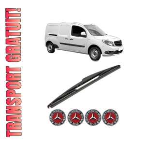 Stergator lamela spate MERCEDES-BENZ CITAN Box Body/MPV (W415) din 2012 - 2021, pentru luneta auto, Valeo Silencio, din cauciuc siliconat rezistent, 4 Stickere Auto MERCEDES-BENZ