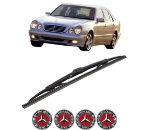 Stergator lamela spate MERCEDES-BENZ E-CLASS Platform/Chassis (VF210) din 1996 - 2002, pentru luneta auto, Bosch Twin, din cauciuc siliconat rezistent, 4 Stickere Auto MERCEDES-BENZ v30456