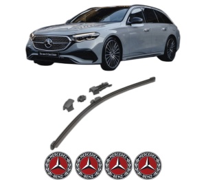 Stergator lamela spate MERCEDES-BENZ E-CLASS T-Model (S214) din 2023, pentru luneta auto, Valeo HydroConnect, din cauciuc siliconat rezistent, 4 Stickere Auto MERCEDES-BENZ v17026