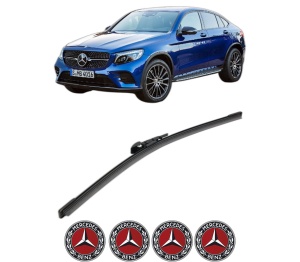 Stergator lamela spate MERCEDES-BENZ GLC Coupe (C253) din 2016 - 2023, pentru luneta auto, Bosch Aerotwin, din cauciuc siliconat rezistent, 4 Stickere Auto MERCEDES-BENZ v22651