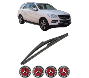 Stergator lamela spate MERCEDES-BENZ M-CLASS (W166) din 2011 - 2015, pentru luneta auto, Valeo Silencio, din cauciuc siliconat rezistent, 4 Stickere Auto MERCEDES-BENZ v19846