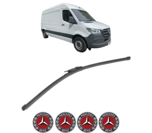 Stergator lamela spate MERCEDES-BENZ SPRINTER 3-t Van (B910) din 2018 - 2025, pentru luneta auto, Valeo Silencio Xtrm, din cauciuc siliconat rezistent, 4 Stickere Auto MERCEDES-BENZ v19546
