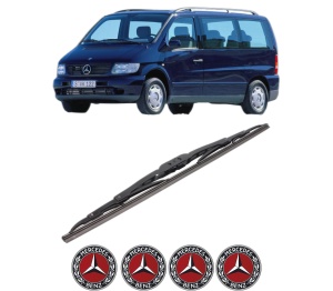 Stergator lamela spate MERCEDES-BENZ V-CLASS Van (638/2) din 1996 - 2003, pentru luneta auto, Bosch Twin, din cauciuc siliconat rezistent, 4 Stickere Auto MERCEDES-BENZ v32436