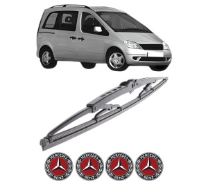 Stergator lamela spate MERCEDES-BENZ VANEO (414) din 2002 - 2005, pentru luneta auto, Bosch Twin, din cauciuc siliconat rezistent, 4 Stickere Auto MERCEDES-BENZ v33396