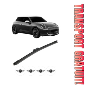 Stergator lamela spate MINI MINI (F66, F65) din 2024, pentru luneta auto, Bosch Aerotwin, din cauciuc siliconat rezistent, 4 Stickere Auto MINI