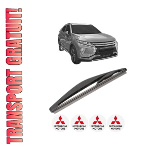 Stergator lamela spate MITSUBISHI ECLIPSE CROSS (GK_, GL_) din 2017, pentru luneta auto, Valeo Silencio, din cauciuc siliconat rezistent, 4 Stickere Auto MITSUBISHI