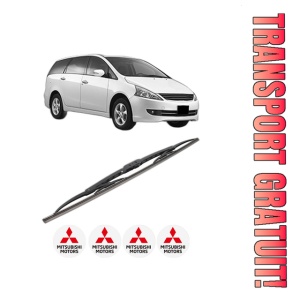 Stergator lamela spate MITSUBISHI GRANDIS (NA_W) din 2004 - 2011, pentru luneta auto, Bosch Twin, din cauciuc siliconat rezistent, 4 Stickere Auto MITSUBISHI