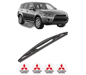 Stergator lamela spate MITSUBISHI OUTLANDER III (GG_W, GF_W, ZJ, ZL, ZK) din 2012 - 2022, pentru luneta auto, Valeo Silencio, din cauciuc siliconat rezistent, 4 Stickere Auto MITSUBISHI v18826