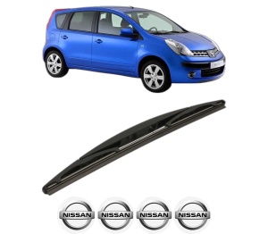 Stergator lamela spate NISSAN NOTE (E11, NE11) din 2006 - 2013, pentru luneta auto, Bosch Twin, din cauciuc siliconat rezistent, 4 Stickere Auto NISSAN v25486