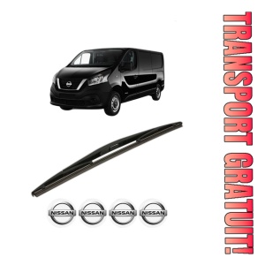 Stergator lamela spate NISSAN NV300 Kombi (X82) din 2016, pentru luneta auto, Bosch Twin, din cauciuc siliconat rezistent, 4 Stickere Auto NISSAN